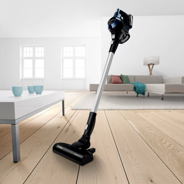 Bosch BCS611P4A, Cordless Handstick Vacuum Cleaner, Series 6, Unlimited 18Vmax, AllFloor Power brush, Blue