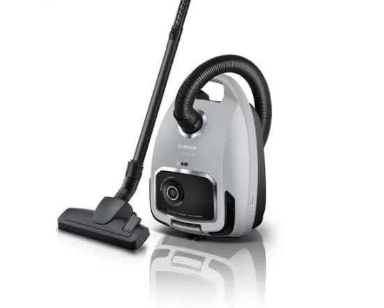 Bosch BGB6X330 Series 6, Vacuum cleaner with bag, 4 l, Washable HEPA filter, 12 m operating range, Remote control, Gray