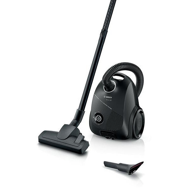 Bosch BGBS2BA2, Прахосмукачка с торбичка 3,5 л, Серия 2, 600W, 80 dB(A), черна