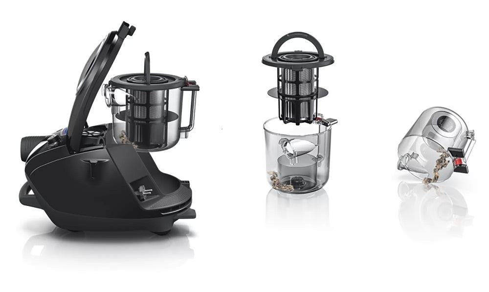Bosch BGS7MS64, Vacuum Cleaner, Series 8, SensorBagless Technology, ProSilence,  HEPA hygienic filter, 64 dB(A), black