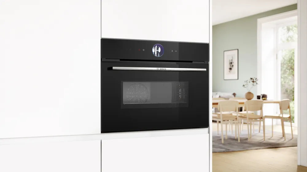 Bosch CMG7361B1 SER8 Компактен микровълнов конвектомат, EcoClean гръб, 20 HM, TFT-сензорен дисплей