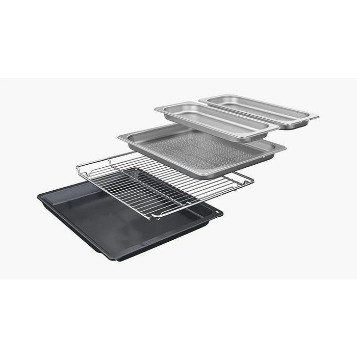 Bosch CSG7364B1, SER8, Компактна парна фурна, 60 x 45 см, 47 л, Perfect Steam, функция Steam Plus, добавена функция Steam, Home Connect, Черна