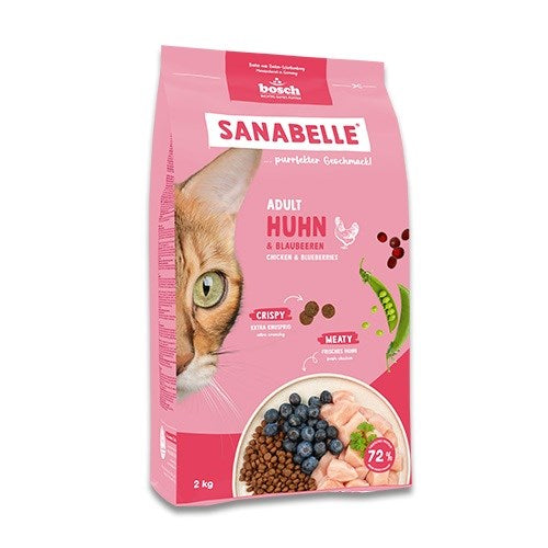 BOSCH Sanabelle Adult Пиле и боровинки - суха храна за котки - 2 кг