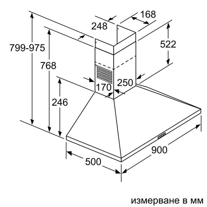 Вграден абсорбатор Bosch DWP95BC51