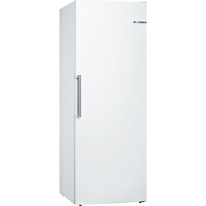 Bosch GSN58AWEV SER6 FS вертикален фризер, NoFrost, D, 191/70/65cm, 366l, 39dB(C), IC, 5 чекмеджета (1 BigBox), 3 рафта, дръжка, бял