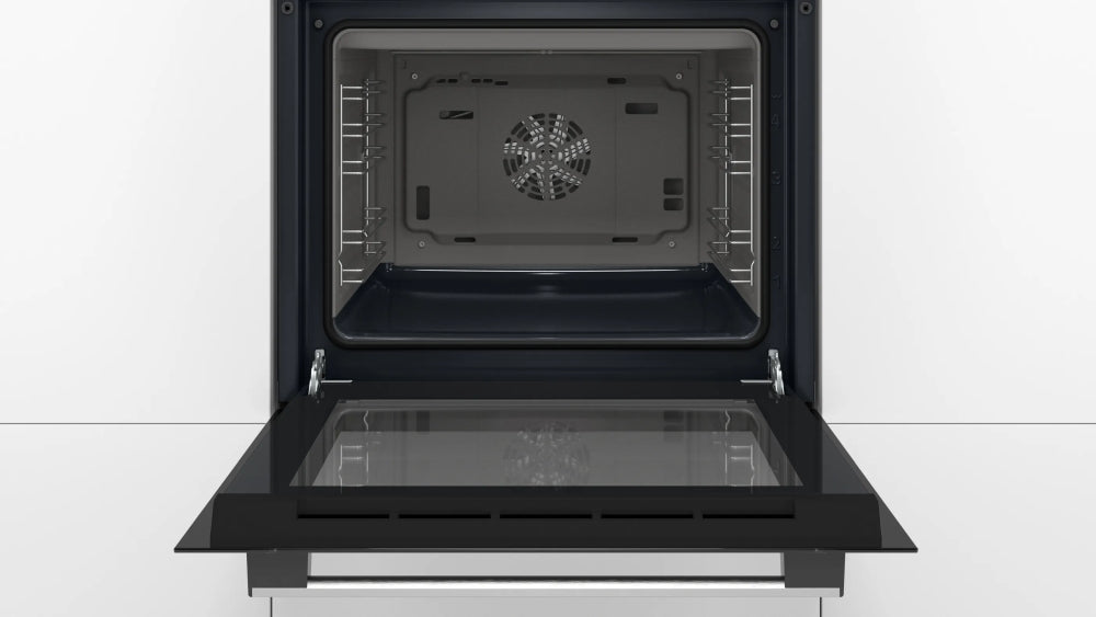 Bosch HBF153BB0, SER2, 3D HotAir, EcoClean Direct, 66 л, LED дисплей с потъващи бутони, Енергийна ефективност A, Черен
