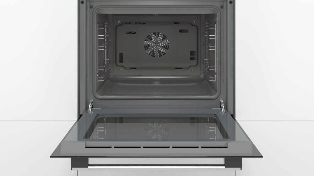 Bosch HBF154BS0, Фурна за вграждане 3D HotAir, EcoClean Direct, 66л