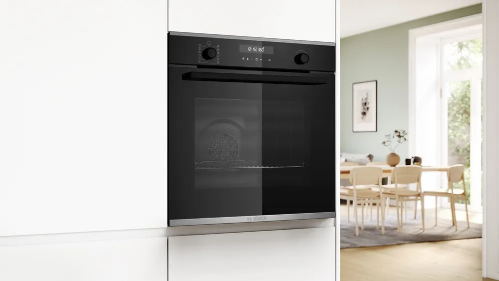 Bosch HBG278BB3, SER6, Фурна A+, Pyro+Hydro, 10 HM, AutoPilot 30, SoftClose&SoftOpen, Air Fry тава, черно/инокс