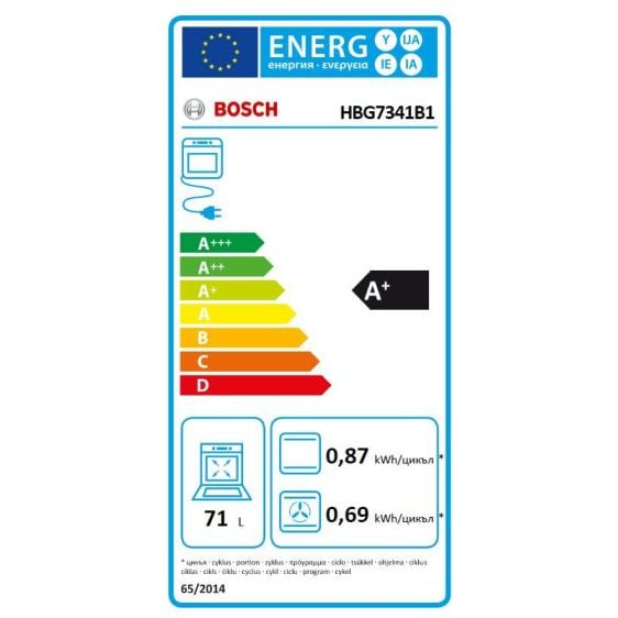 Фурна за вграждане BOSCH HBG7341B1