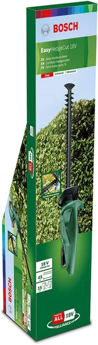 Акумулаторен храсторез Bosch - EasyHedgeCut, 18V-45, 2 Ah, 2400 rpm