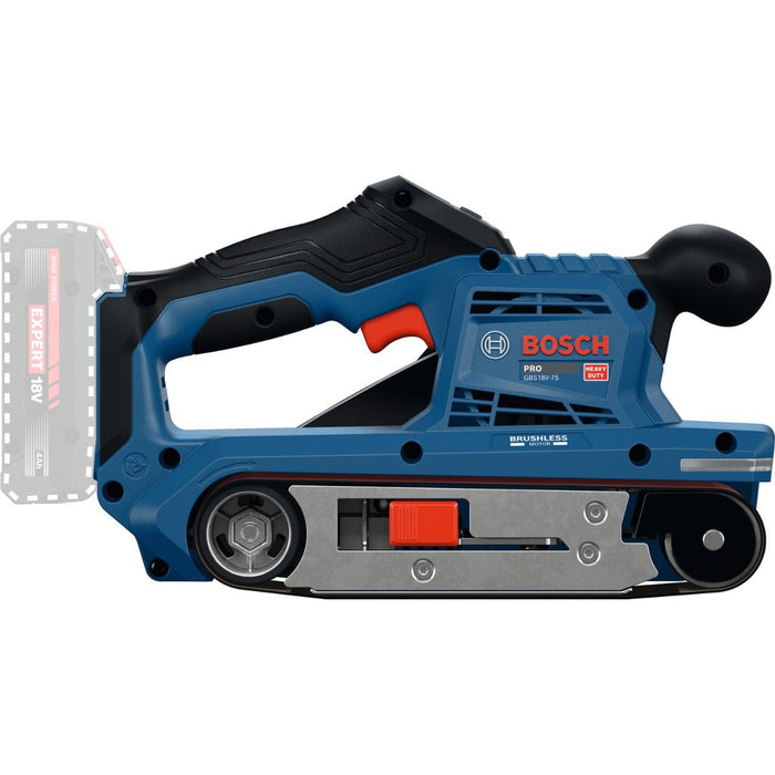Акумулаторен лентов шлайф Bosch -Professional, GBS 18V-75, 18V, Solo