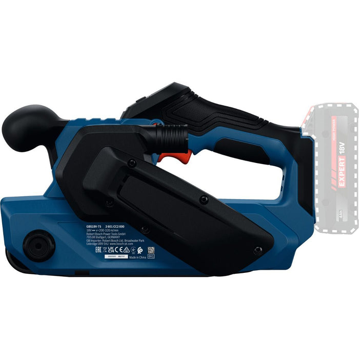 Акумулаторен лентов шлайф Bosch -Professional, GBS 18V-75, 18V, Solo