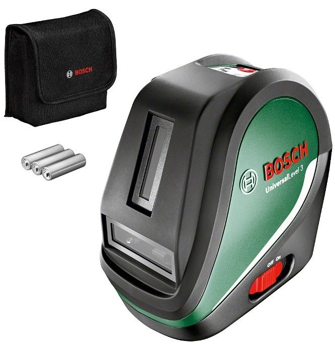 Лазерен нивелир с кръстосани линии Bosch - UniversalLevel 3, 10 m