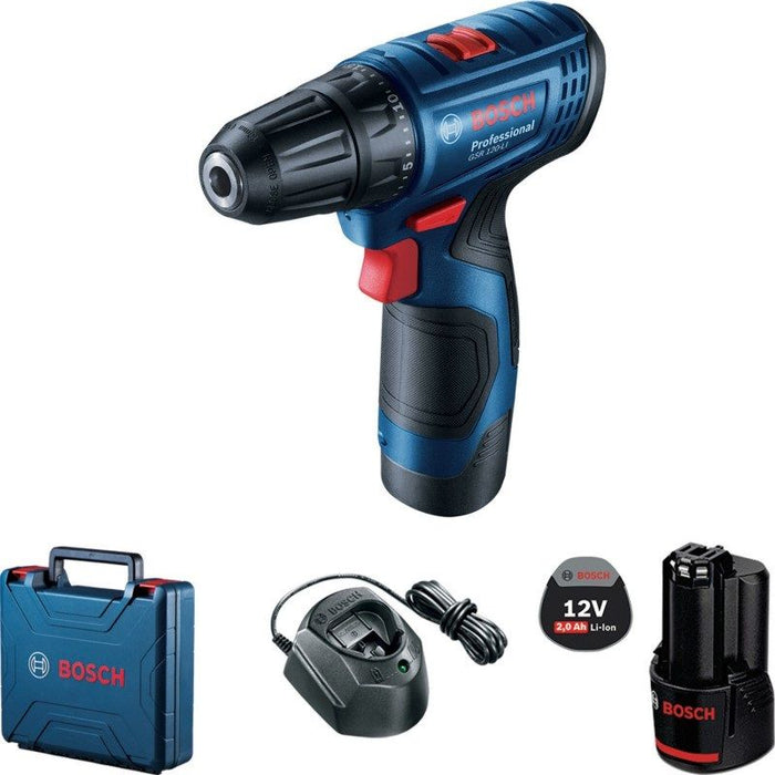 Акумулаторен винтоверт Bosch - Professional GSR 120-L, 2 Li-Ion x 12V, 2 Ah