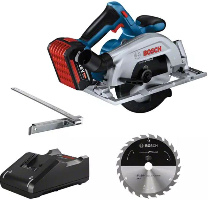 Акумулаторен циркуляр Bosch - GKS 185-LI Professional, с батерия и зарядно