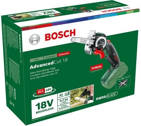 Акумулаторен nanoBLADE трион Bosch - Advanced Cut, 18V, 7.000 1/min, без батерия