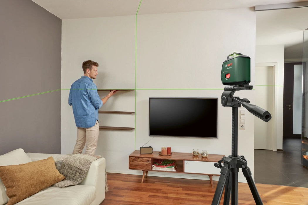 Линеен лазерен нивелир Bosch - PLL360-15G, зелен, със статив TT 120