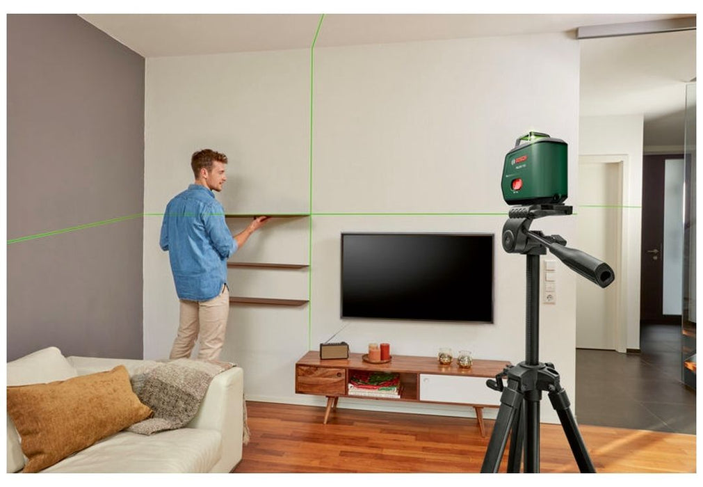 Линеен лазерен нивелир Bosch - PLL360-15G, 3.6 V, 2 Ah, със статив и стойка