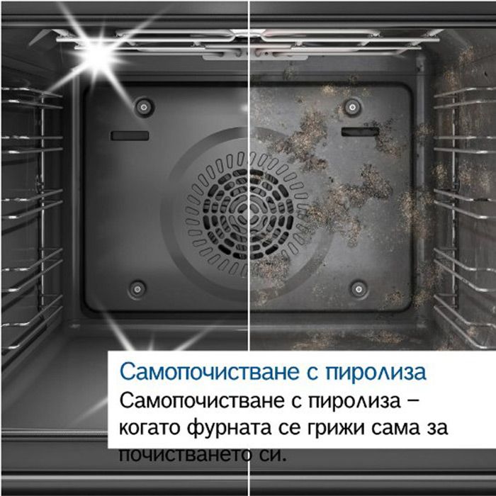 Фурна за вграждане BOSCH HMG7764B1, 67 л, Пиролиза, микровълни