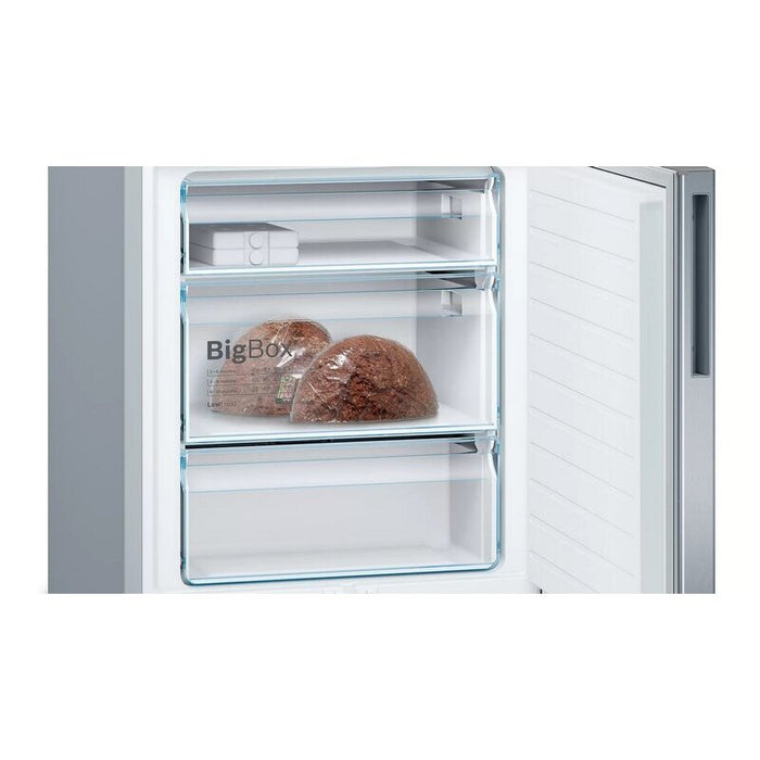 Refrigerator, Bosch KGE49AICA SER4 FS Fridge-freezer LowFrost, C, 201/70/65cm, 413l(302+111), 38dB, VitaFresh 28l, inox EasyClean