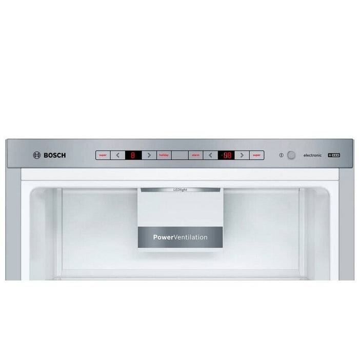 Refrigerator, Bosch KGE49AICA SER4 FS Fridge-freezer LowFrost, C, 201/70/65cm, 413l(302+111), 38dB, VitaFresh 28l, inox EasyClean