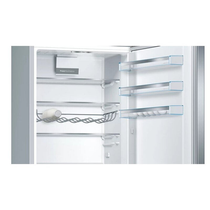 Refrigerator, Bosch KGE49AICA SER4 FS Fridge-freezer LowFrost, C, 201/70/65cm, 413l(302+111), 38dB, VitaFresh 28l, inox EasyClean