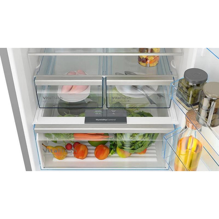 Bosch KGN56XIDR SER4; Свободностоящ хладилник с фризер NoFrost, D, 193/70/80см, 508л(400+108), 39dB, VitaFresh, PerfectFit, Неръждаема стомана