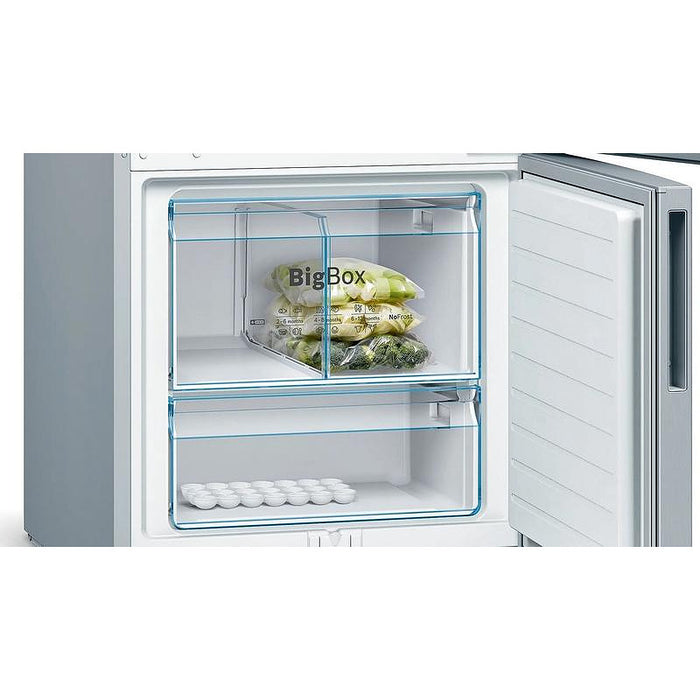 Refrigerator, Bosch KGV58VLEAS SER4 FS Fridge-freezer LowFrost E, 191/70/77cm, 500l(376+124), 40dB, VitaFresh, inox-look