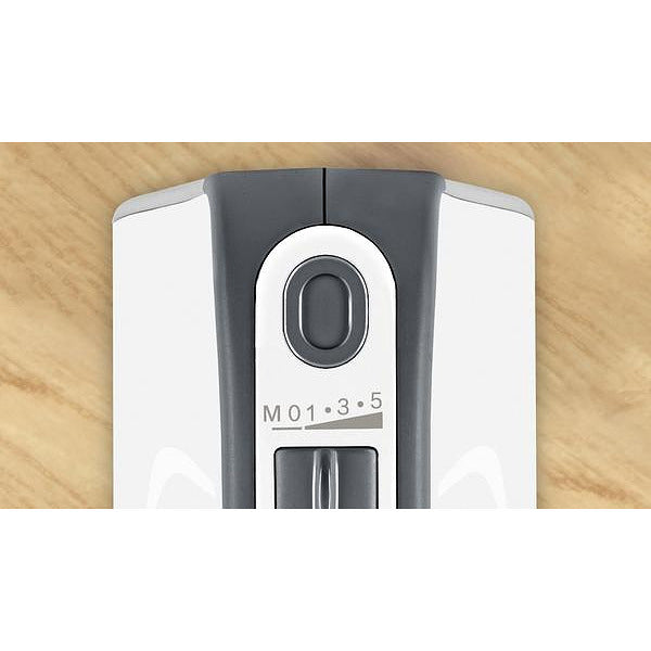 Bosch MFQ49300, Hand mixer, 850 W, 5 speeds plus turbo function, Stainless steel dough hooks, FineCreamer, Stretch cable, white/dark silver