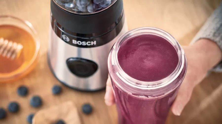 Bosch MMB2111M, Blender VitaPower Series 2, 0,6 L, 450 W, ToGo bottle from Tritan, Stainless steel
