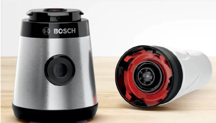Bosch MMB2111M, Blender VitaPower Series 2, 0,6 L, 450 W, ToGo bottle from Tritan, Stainless steel