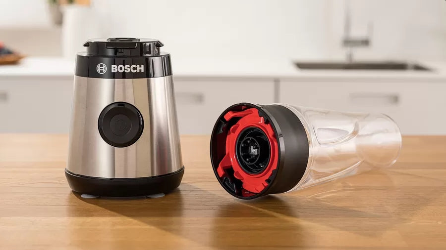Bosch MMB2111M, Blender VitaPower Series 2, 0,6 L, 450 W, ToGo bottle from Tritan, Stainless steel