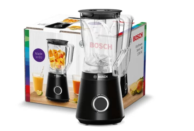 Blender, Bosch MMB6141B Series 4, VitaPower Blender, 1200 W, Tritan blender jug ​​1.5 l, Two speed settings and pulse function