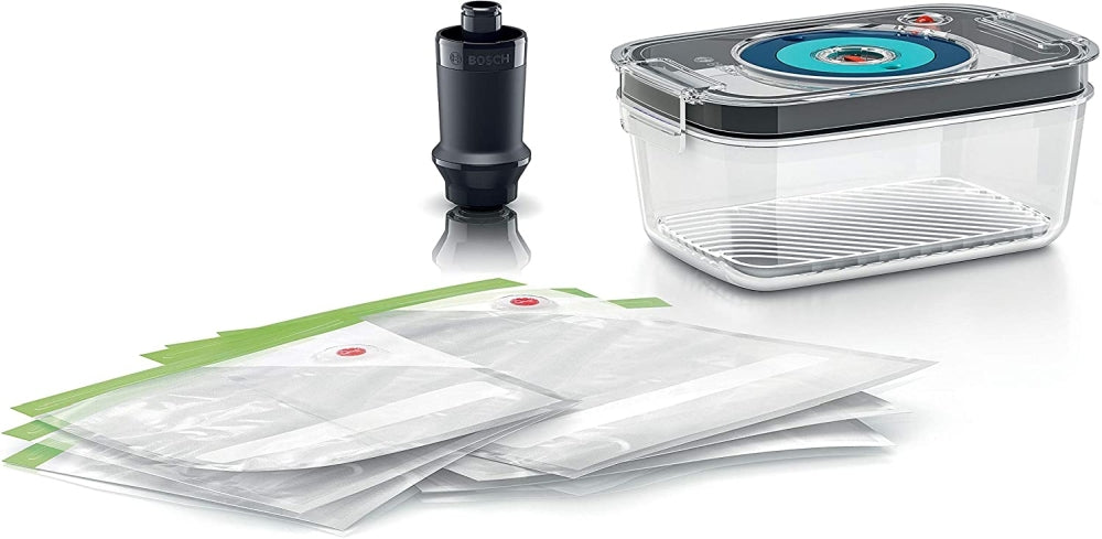 Bosch MSZV6FS1 Комплект вакуумни принадлежности за блендер ErgoMixx, Включени 1 вакуумна кутия, мощна вакуумна помпа и пликове за многократна употреба