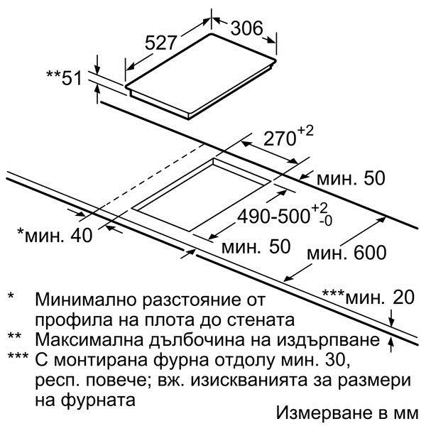 Плот за вграждане BOSCH PIB375FB1E