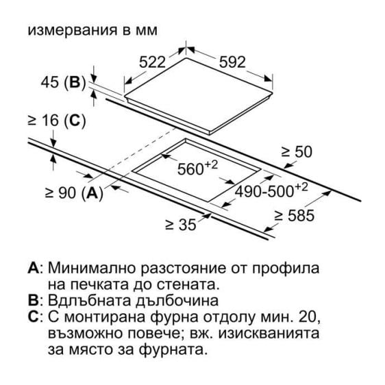 Плот за вграждане BOSCH PKM631BB2E