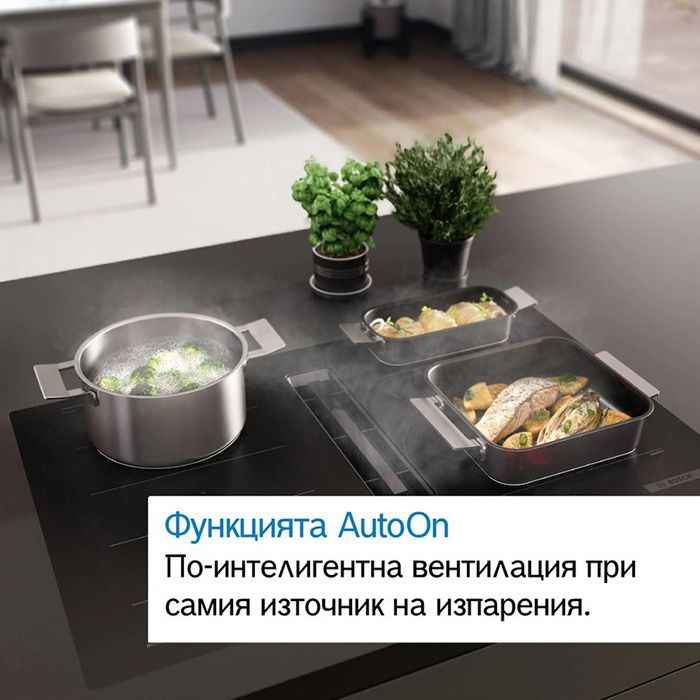 Индукционен плот с вградена вентилация BOSCH PVQ61AH26E