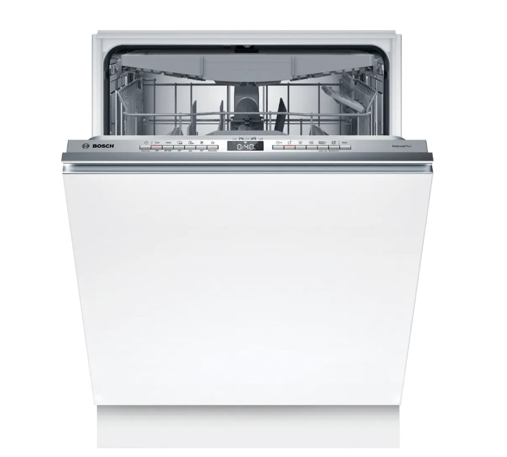 Bosch SBH4ECX28E, SER4, Съдомиялна напълно вградена, A, EfficientDry, 865mm височина, 9,0l, 14ps, 6p/5o, 42dB(B), Silence 41dB, 3-то чекмедже, VarioHinge+, sideLight, HC, Status Light