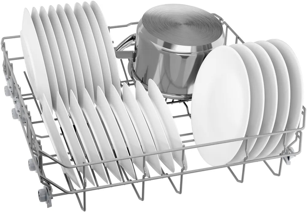 Bosch SMS4HVI21E, SER4, Свободностояща съдомиялна машина, C, Polinox, 9,0 л, 14 чекмеджета, 6 чекмеджета/5 оборота, 46 dB(C), Тишина 45 dB, 3-то чекмедже, Rackmatic, инокс, HC