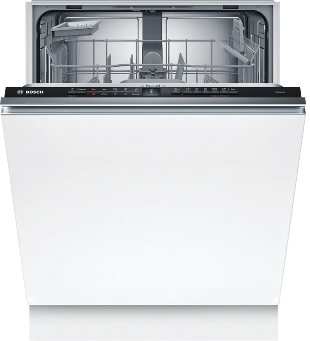 Bosch SMV2ITX09E, SER2, Съдомиялна напълно вградена, E, Polinox, 9,5l, 13ps, 5p/5o, 46dB(C), дисплей, SpeedPerfect, Горна кошница с регулируема височина, HC