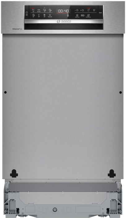 Bosch SPI6EMS21E, SER6, Вградена съдомиялна машина 45 см, B, EfficiendDry, 8,7 л, 10 чекмеджета, 8 чекмеджета/5 оборота, 44 dB(B), 3-то чекмедже, Rackmatic, HC, вътрешно осветление