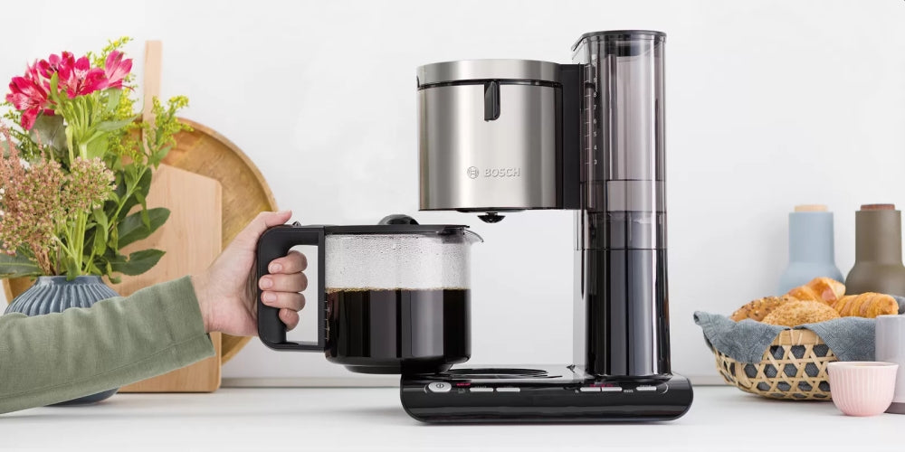 Bosch TKA8633, Coffee machine, Styline Black, Black