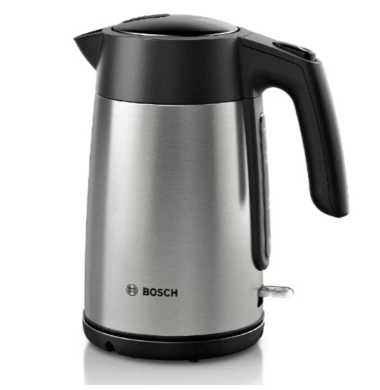 Bosch TWK7L460, Чайник, 2000-2400 W, 1.7 л, Индикатор за чаши, Тройна функция за безопасност, Неръждаема стомана
