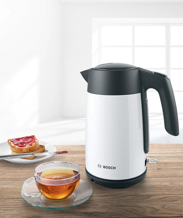 Bosch TWK7L461, Чайник, 2400 W, 1.7 l, Бял