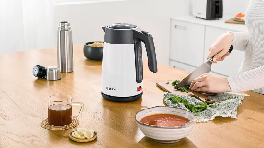 Bosch TWK7L461, Чайник, 2400 W, 1.7 l, Бял