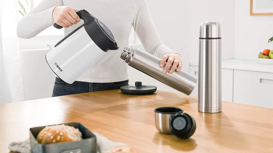 Bosch TWK7L461, Чайник, 2400 W, 1.7 l, Бял