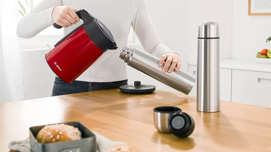 Bosch TWK7L464, Чайник, 2400 W, 1.7 l, Червен