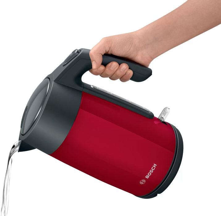 Bosch TWK7L464, Чайник, 2400 W, 1.7 l, Червен