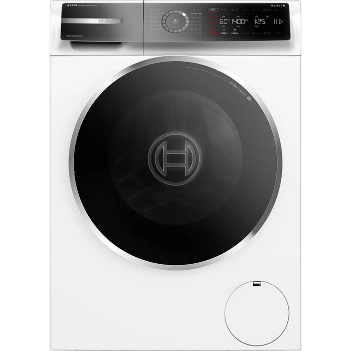 Bosch WGB244A2BY, SER8, Пералня 9 кг, A-50%, 1400 об/мин, 47/71dB(A), i-DOS, 4D Wash, HC, Iron Assist, AntiStain Plus, AquaStop, Вътрешно осветление, барабан waveDrum 65 л, хром-черно-сива врата