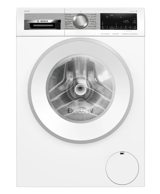 Bosch WGG244F9BY, SER6, Washing machine 9kg, A, 1400 rpm, 70db(A), waveDrum 65l, i-DOS, Recharge function, EcoSilence Drive,White